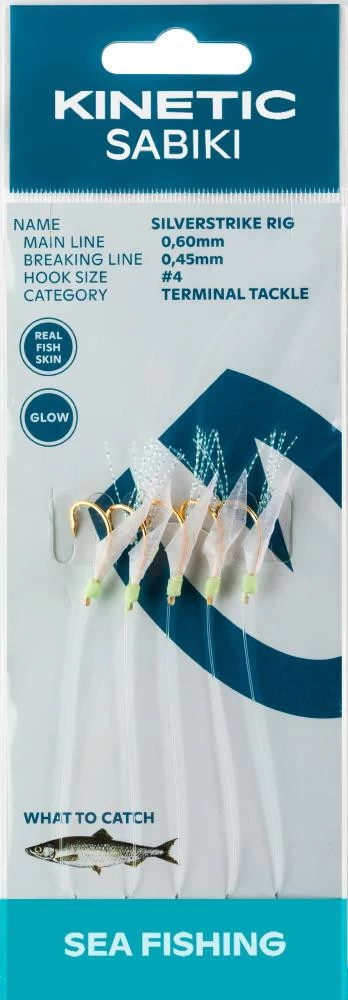 Kinetic Sabiki SilverStrike Fishskin Vorfach