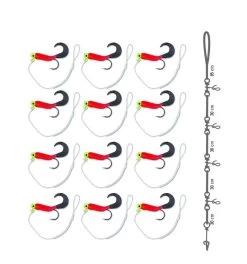 Mustad Fastach System Cod Red-Black - Set